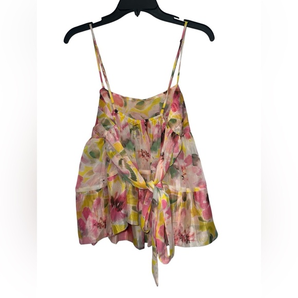 Misa Mariposa Chiffon Floral Babydoll Top Size Small Colorful NWT - Picture 4 of 10